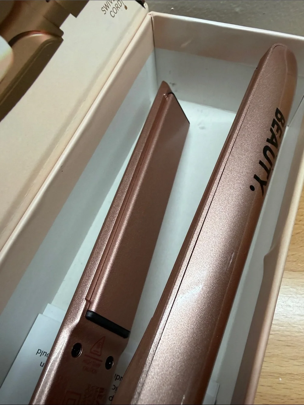 Cortex Beauty Pro Slim 1” Flat Iron Hair Straightener Ceramic Coated Rose Gold